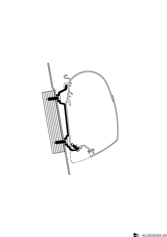 Adaptér Ford Transit vysoká strecha do 2014 – sada (2 ks)