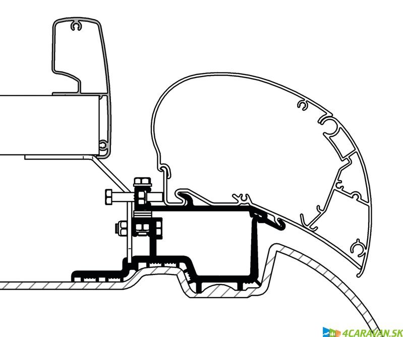 Thule adaptér Mercedes Sprinter (od 2007) / VW Crafter (2007–2016)