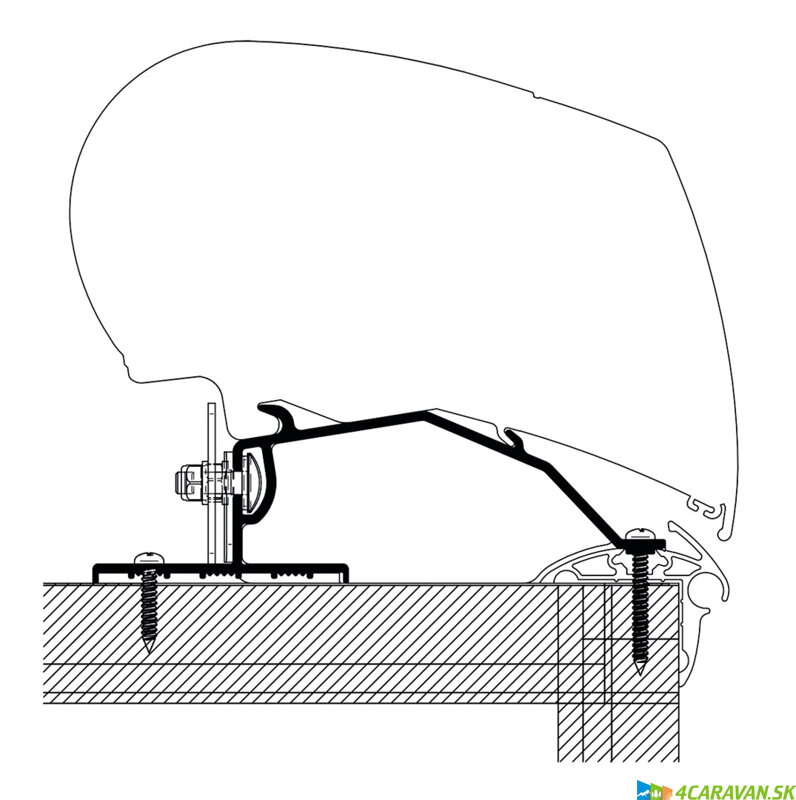 Caravan Roof Adapter (3 x 100 cm) (S)
