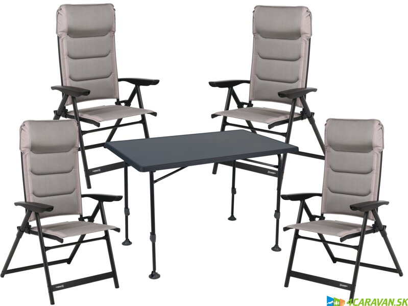 CAMPERDICE Evolution set 2  kreslá 4 ks + stôl 120 x 80 cm 