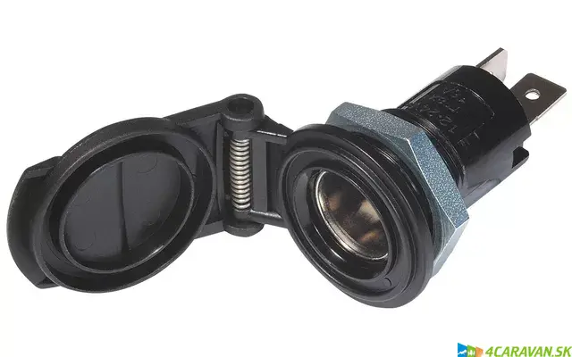 PROCAR vstavaná DIN zásuvka 12/24 V – 16 A s montážnou doskou a krytom