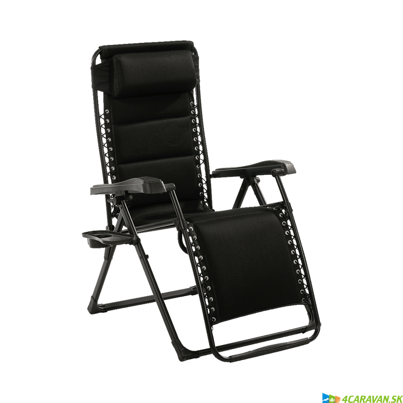 Travellife Barletta Relax Black – Prémiové relaxačné kreslo na kempovanie