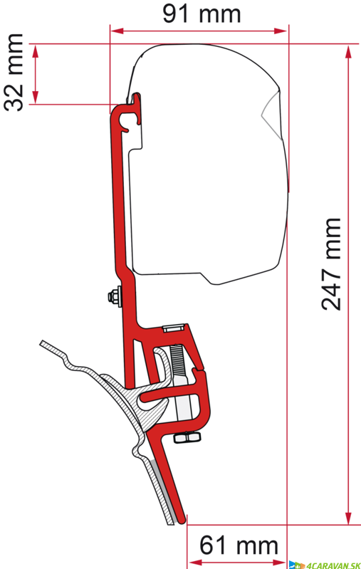  Adapter F35 VW T4 Brandrup