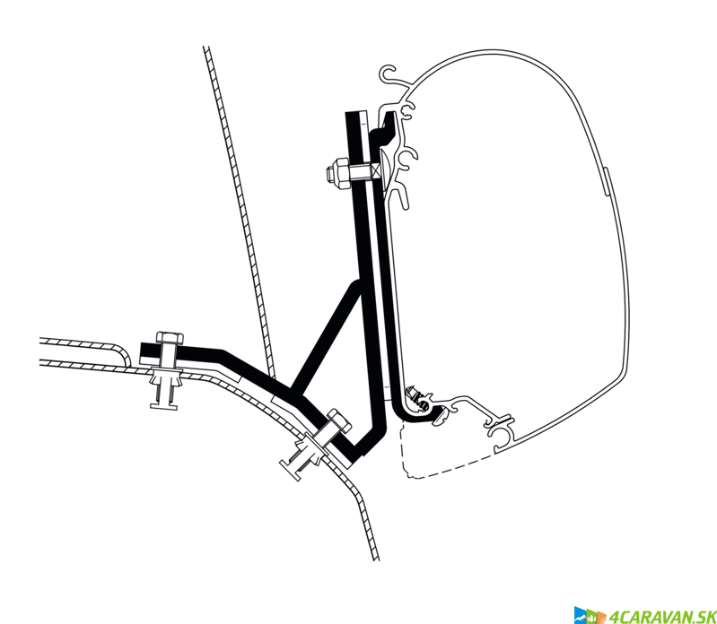  Adaptér Ducato H2 Lift Roof – Iveco Serie 5 (3 ks)