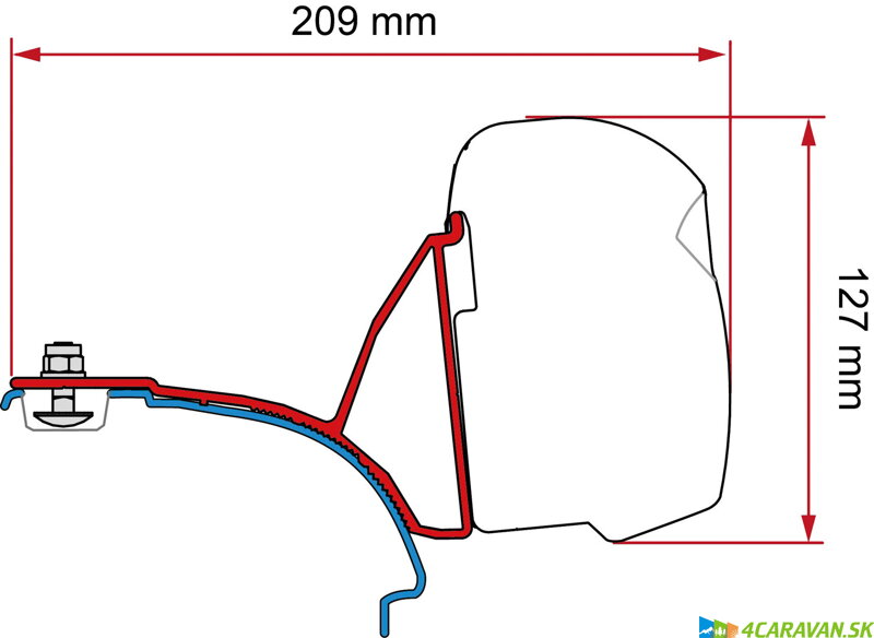 Adapter F43 Kit VW T5/T6 Multivan Rail