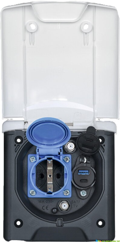 FAWO vonkajšia multifunkčná zásuvka v troch farbách