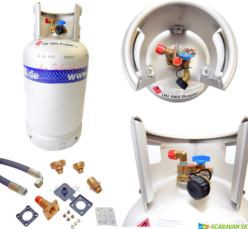 Set ALUGAS – plniteľná plynová fľaša 27,2 l s multiventilom a príslušenstvom