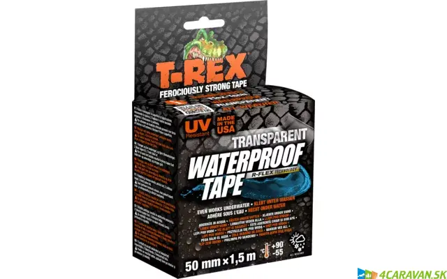 T-Rex Waterproof Tape – transparentná opravná páska 1,5 m × 50 mm