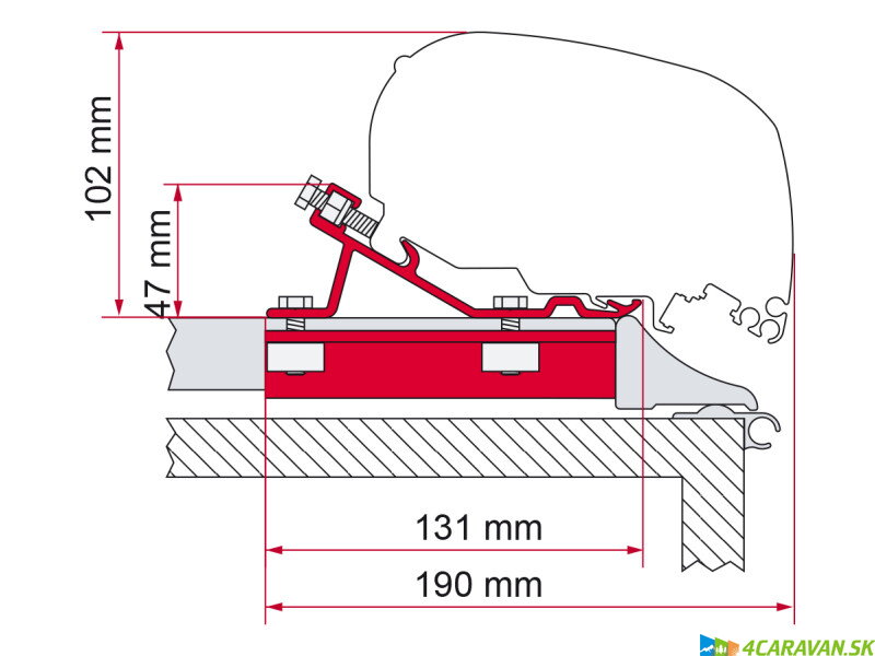 Adapter Fixing-Bar F80-F65