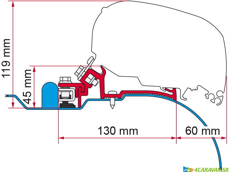Adapter F80-F65 Iveco Daily H2 (≥ 2006 – ≤ 2014)