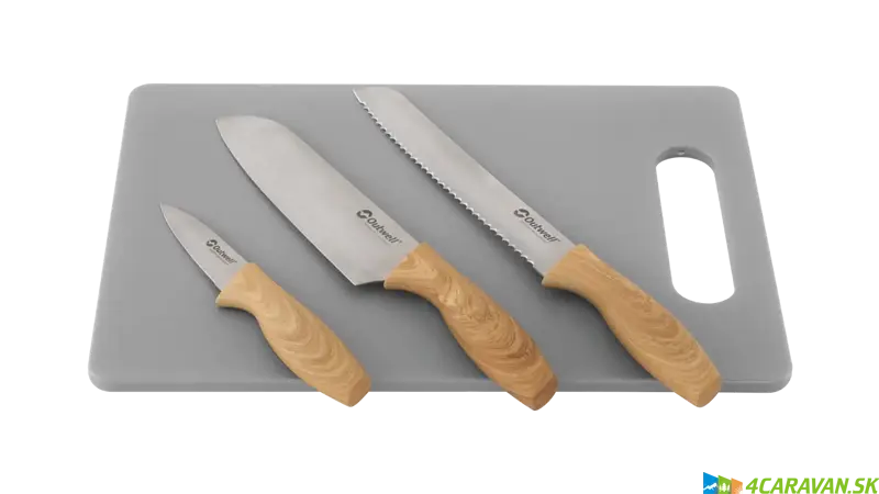 Outwell Caldas Knife Set s doskou na krájanie – sada nožov pre outdoor kuchyňu