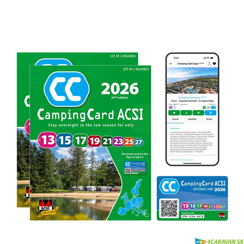 CampingCard ACSI 2026 – zľavová karta na kempovanie