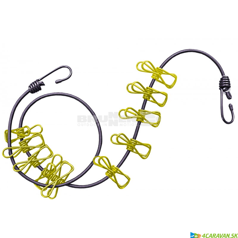 Brunner Bone Dry – elastická šnúra na bielizeň s kovovými kolíčkami