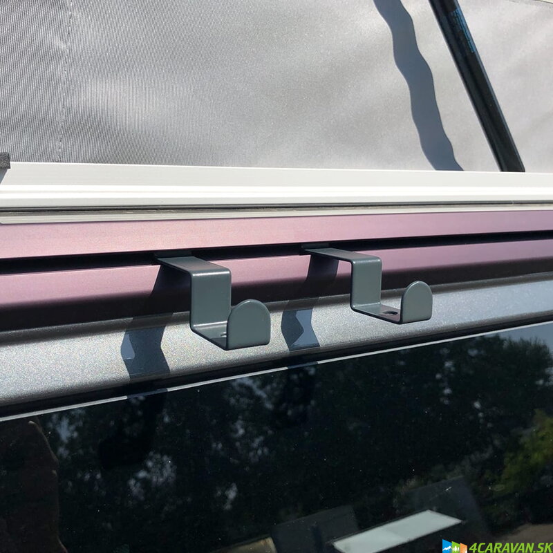 BUSBOXX Haken - háčiky do kédrovej hliníkovej lišty – 2 ks pre VW T5/T6/T6.1 California 