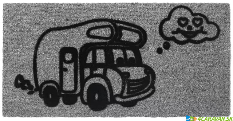 DERBY FLOCK CAMPER  rohožka do karavanu 50 × 25 cm sivá 