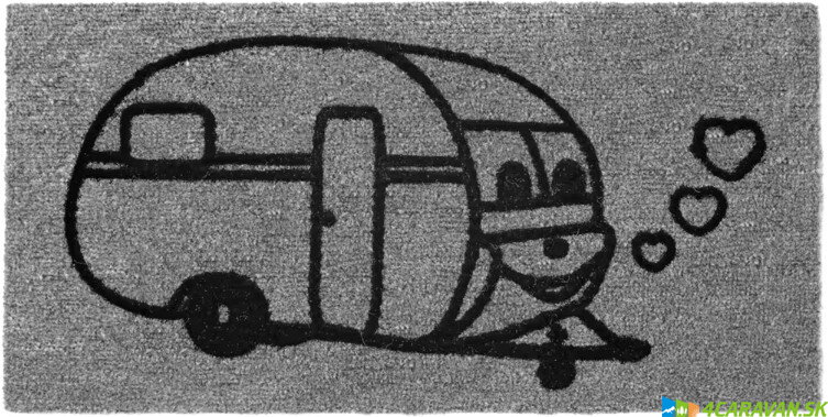 DERBY FLOCK CARAVAN rohožka do karavanu 50 × 25 cm sivá 