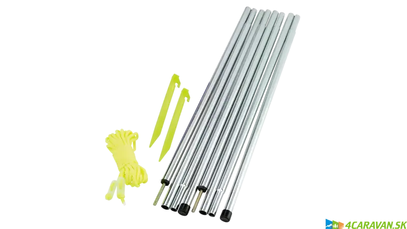 Outwell Sada vzpriamených oceľových tyčí 200 cm – náhradná sada s lanami a kolíkmi