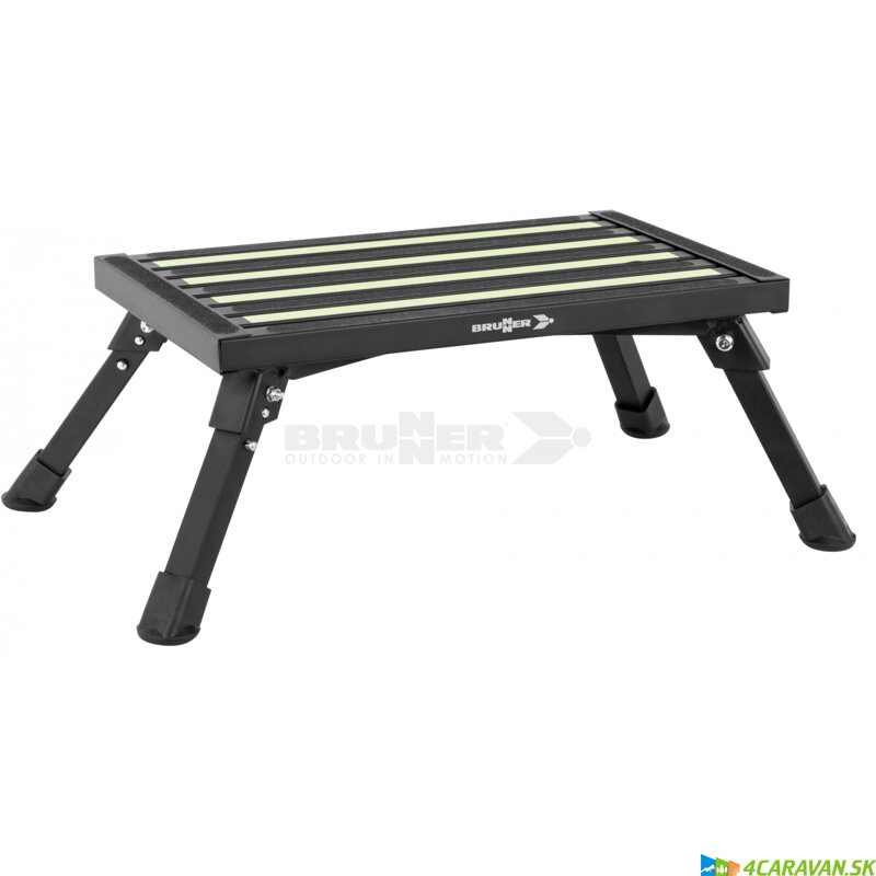 Brunner Go Step Black Fluo – Skladací protišmykový schodík ku karavanu