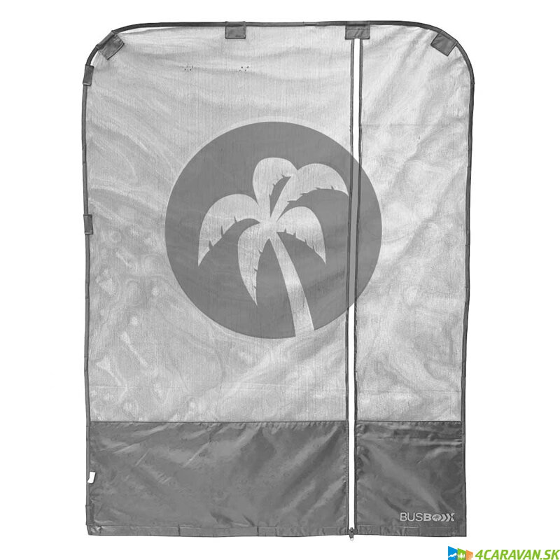 BusBoxx Moskytiéra na posuvné dvere VW T5/T6/T6.1 s palmou- šedá 