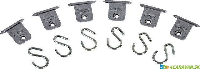 Fiamma Kit – Háčiky na kedrovú lištu (sada 6 ks)