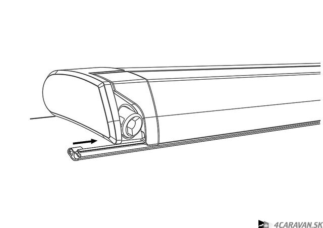 Thule QuickFit montážna lišta pre markízy 9200 / 6200 / 6300 do 400 cm