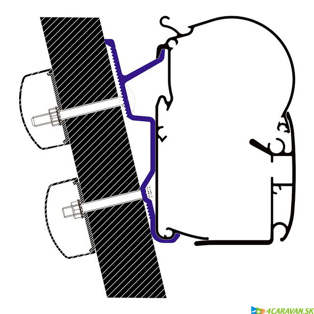 Adaptér DOMETIC PerfectWall – Ducato H3 & Sprinter H3 (3 ks)