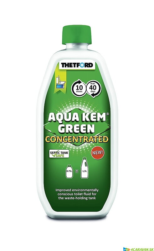 Thetford Aqua Kem Green Konzentrat 0,75 L – ekologická kvapalina do chemického WC