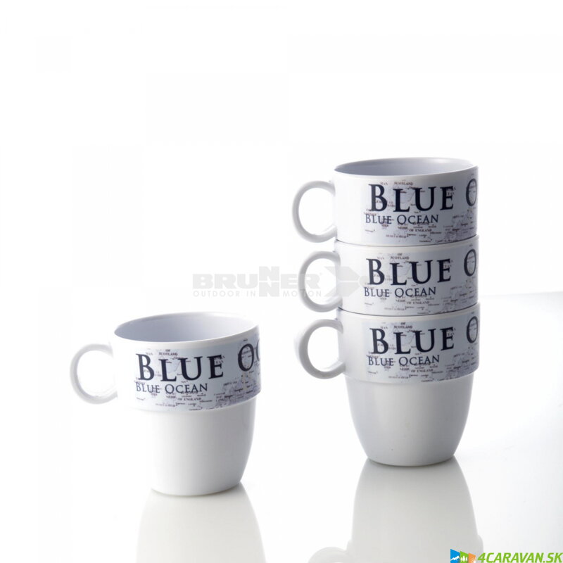 Brunner BLUE OCEAN – 4 ks melamínové hrnčeky