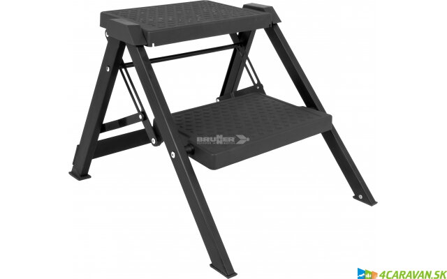 Brunner RAMP DOUBLE BLACK – skladací dvojstupienok k obytnému autu