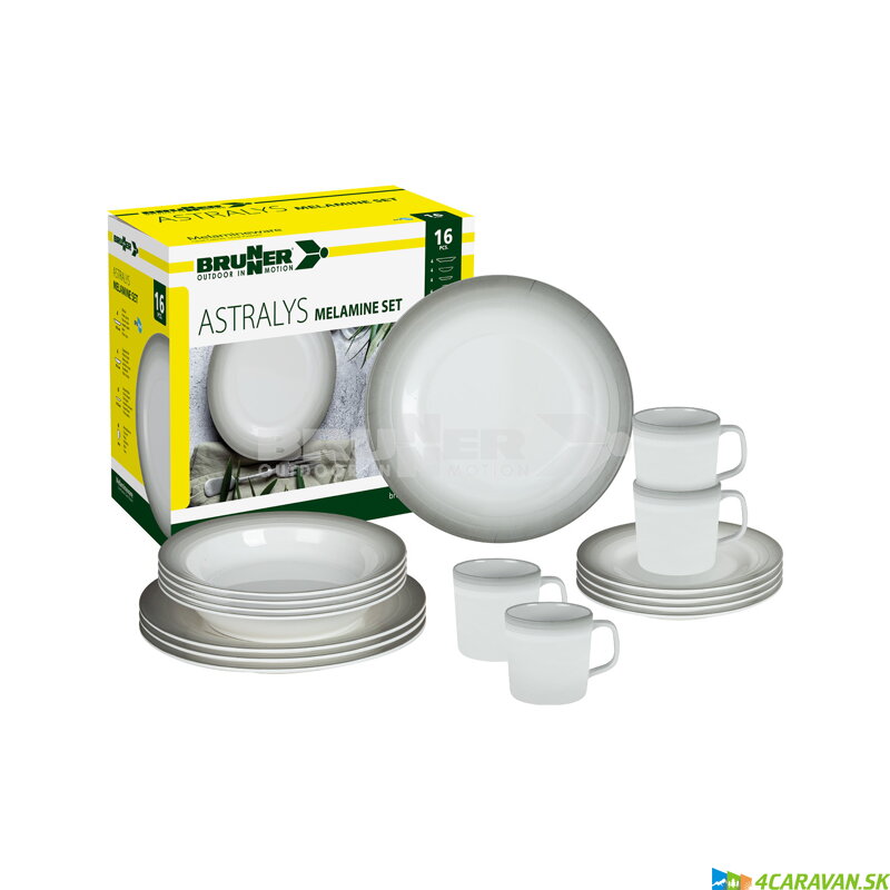 Brunner Astralys 16-dielna sada riadu – Melamínový set na kempovanie