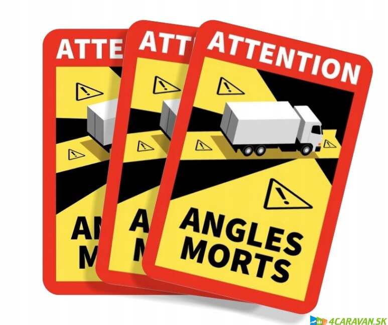 Magnetické výstražné tabule – „Angles Morts“ (mŕtvy uhol) – sada 3 ks Magnetické výstražné tabule – „Angles Morts“ (mŕtvy uhol) – sada 3 ks