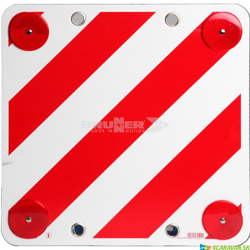 Brunner ZEBRA PL – Plastová výstražná tabuľka pre vyčnievajúce bremená (50 × 50 cm)